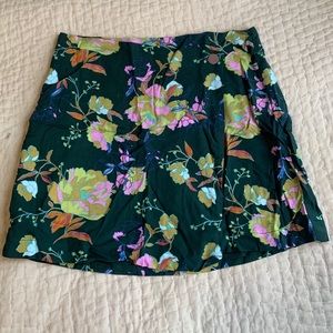 Floral wrap mini skirt